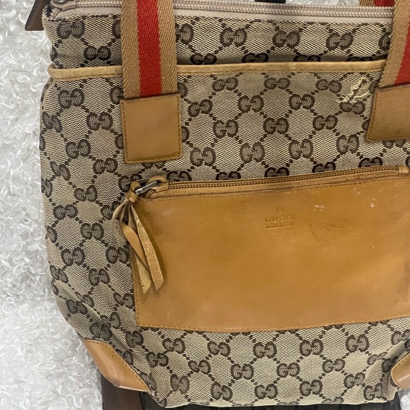 GUCCI GG Canvas Sherry Line Tote Bag - Picture 2 of 15
